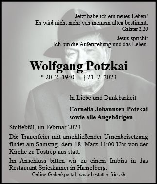 Erinnerungsbild für Wolfgang Potzkai